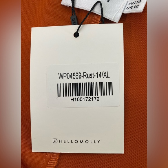 NWT Hello Molly SO AUTOMATIC PANTS In Orange Women’s Size XL - Picture 10 of 11